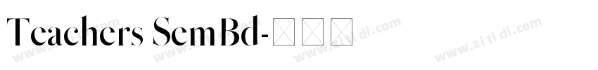 Teachers SemBd字体转换